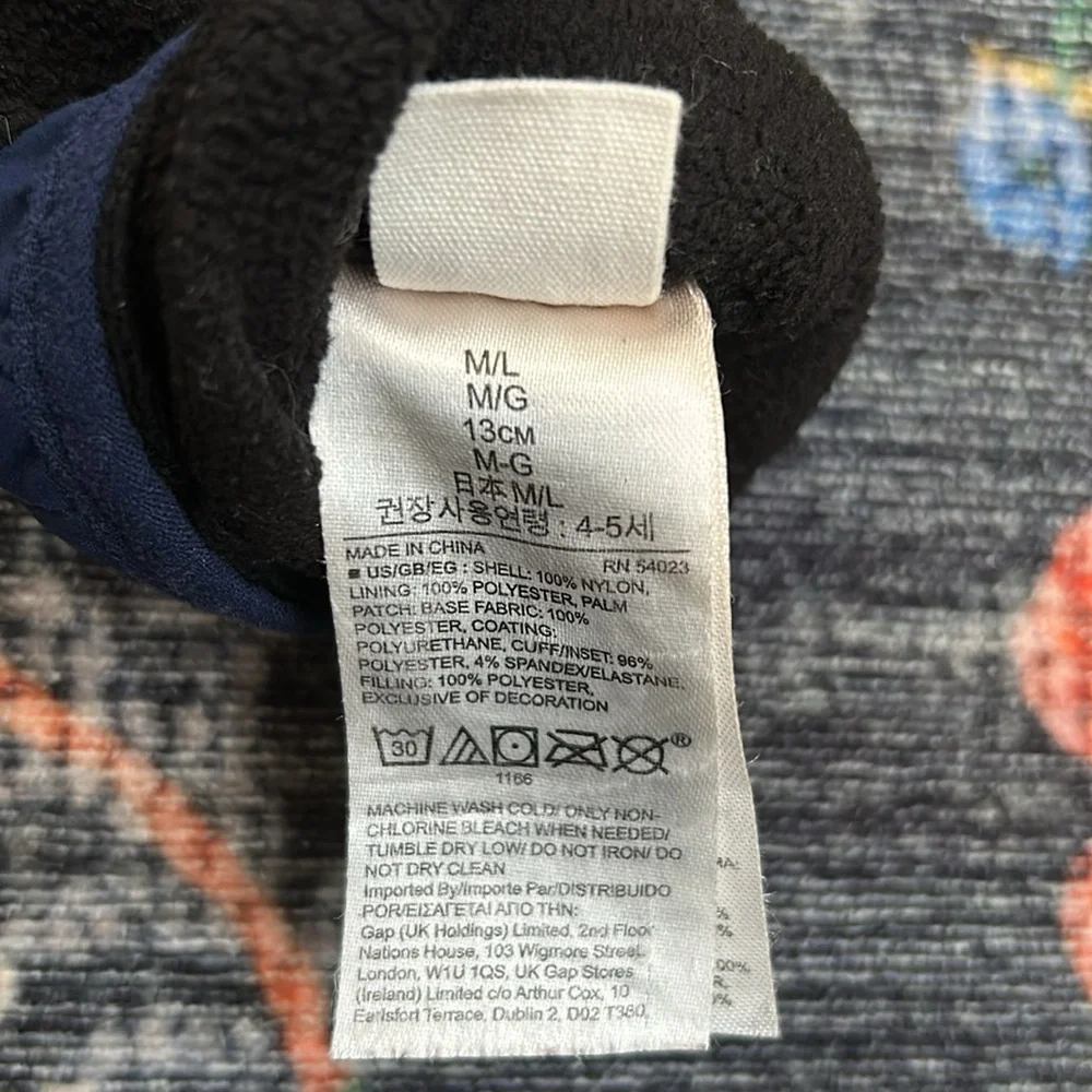 Gap Toddler Navy Blue Toddler Beanie Hat & Mittens Bundle, Size M/L